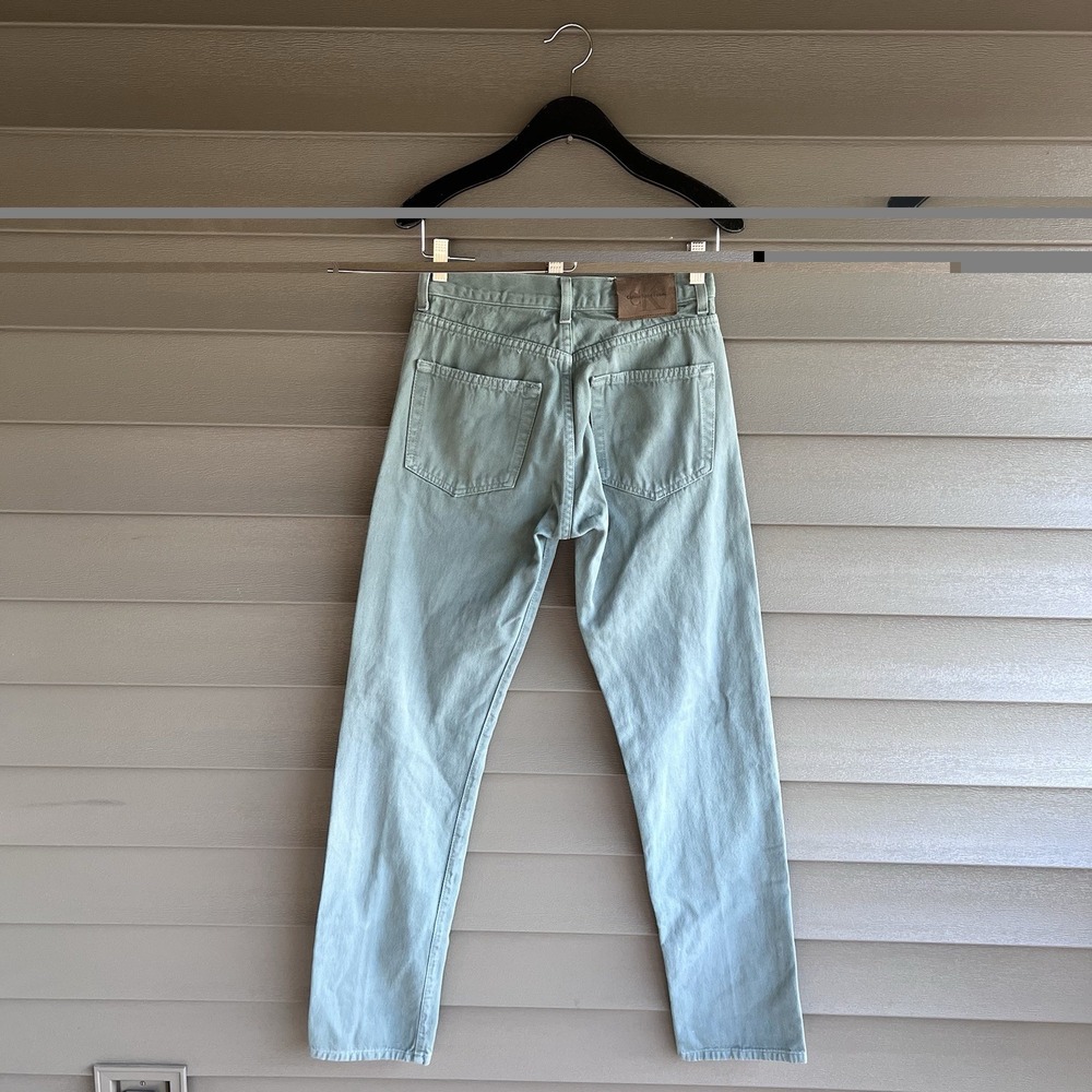 Calvin Klein Jeans Womens 5 Vintage Y2K Seafoam Green Straight Button Fly